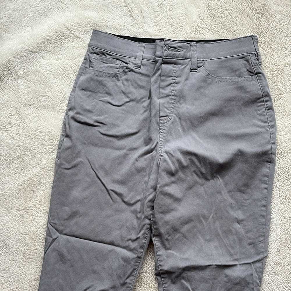 Ricki’s Straight Leg Capri Dress Pants | Light Gray | Office Workwear | - Picture 3 of 9